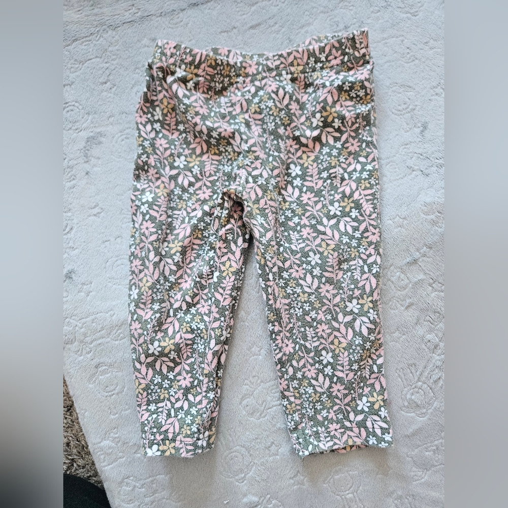 Carter's 12 Month Leggings in Pink & Green Floral